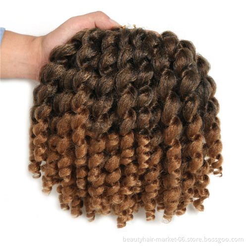Wholesale cheap price synthetic wand curl hairstyle curly crochet braiding hair extensions with curly hair